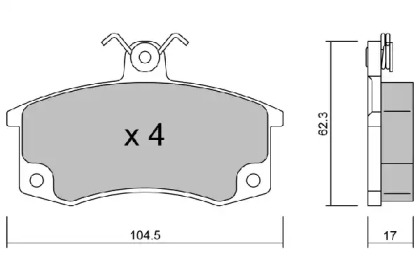 Комплект тормозных колодок (AISIN: BPLA-1001)